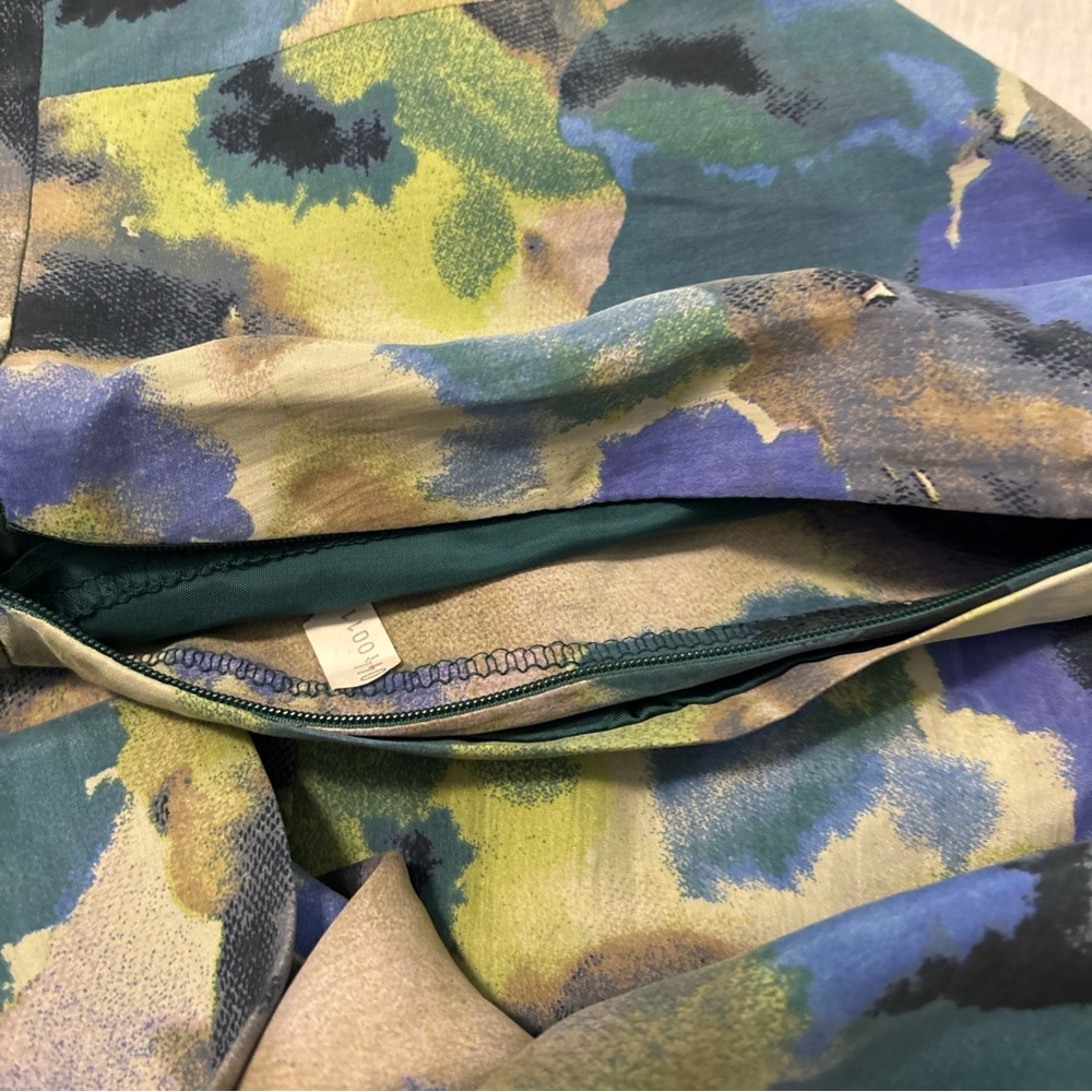 VTG Geiger Austria 100% Silk Watercolor Floral Midi Pencil Skirt  EU 42 US 12 - Picture 11 of 16